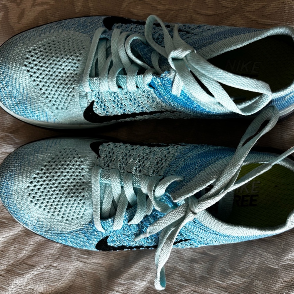 Nike Blue and Black Sneakers with Breathable Mesh